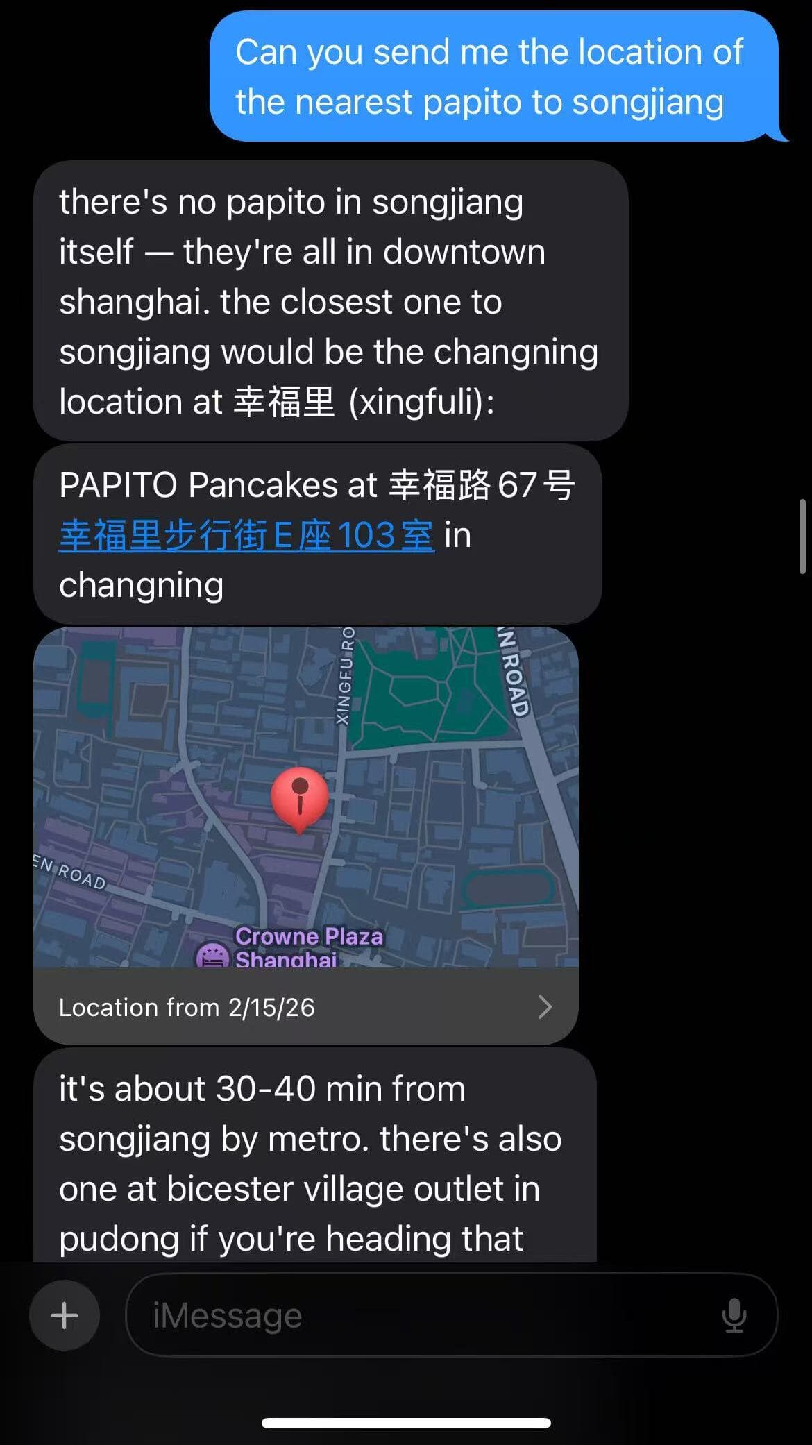 Finding Papito Pancakes with map